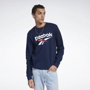 Reebok Classic Vector Crew Sweatshirt Herren - Navy - DE 572-QUV